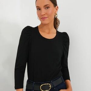 Black Vesty Long Sleeve Crewneck